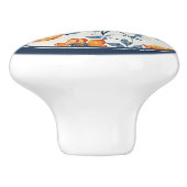 Art Nouveau California Poppies Keramische Knop (Zijkant)