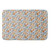 Art Nouveau California Poppies Navy Banded Badmat (Voorkant)