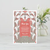 Art Nouveau Calla Lily Elegance Bedankkaart (Staand voorkant)