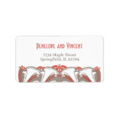 Art Nouveau Calla Lily Elegance bruiloft Etiket (Voorkant)