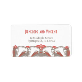 Art Nouveau Calla Lily Elegance bruiloft Etiket