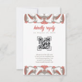 Art Nouveau Calla Lily Elegance QR Code RSVP (Voorkant)