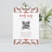 Art Nouveau Calla Lily Elegance QR Code RSVP (Staand voorkant)