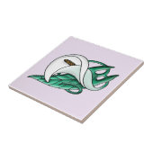 Art Nouveau calla lily Tegeltje (Zijkant)