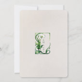Art Nouveau Calla Lily Waterverf Bruiloft Kaart (Achterkant)