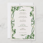 Art Nouveau Calla Lily Waterverf Bruiloft Kaart (Voorkant)