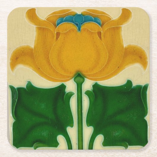 art nouveau cardboard coaster kartonnen onderzetters (Voorkant)
