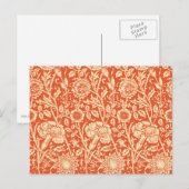 Art Nouveau Carnan Damask, Mandarin Oranje Briefkaart (Voorkant / Achterkant)