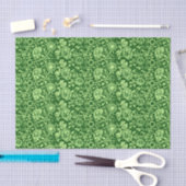 Art Nouveau Carnation Damask, Forest Green Tissuepapier (Craft)