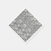 Art Nouveau CarnenDamask, grijs / grijs Servet (Hoek)