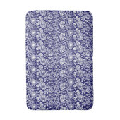 Art Nouveau CarnenDamask, Indigo Blue & White Badmat (Voorkant Verticaal)