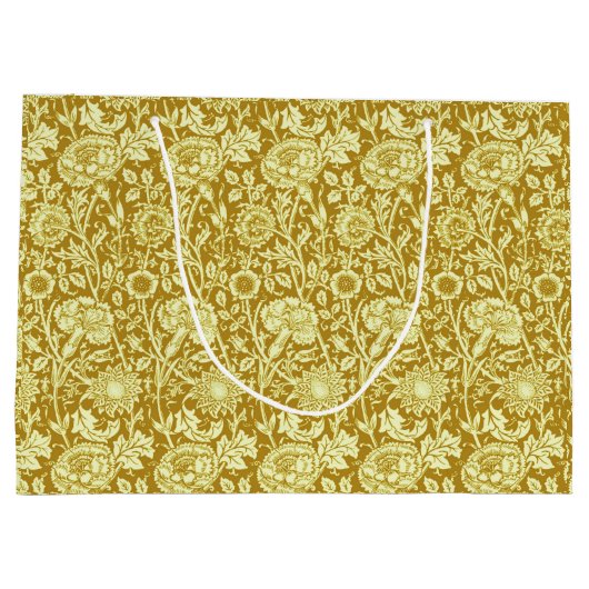 Art Nouveau CarnenDamask, Mustard en Geel Groot Cadeauzakje (Achterkant)