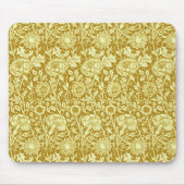 Art Nouveau CarnenDamask, Mustard en Geel Muismat (Voorkant)