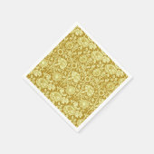 Art Nouveau CarnenDamask, Mustard en Geel Servet (Hoek)