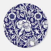 Art Nouveau CarnenDamask, Navy en White Magneet (Voorkant)