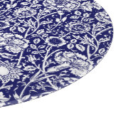 Art Nouveau CarnenDamask, Navy en White Snijplank (Hoek)