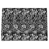 Art Nouveau CarnenDamask, zwart en wit Groot Cadeauzakje (Voorkant)