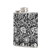 Art Nouveau CarnenDamask, zwart en wit Heupfles (Links)