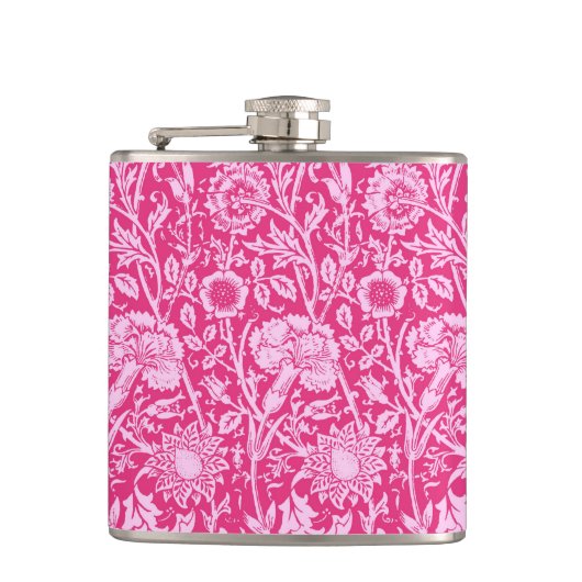 Art Nouveau Carnese Damask, Fuchsia Pink Heupfles (Voorkant)