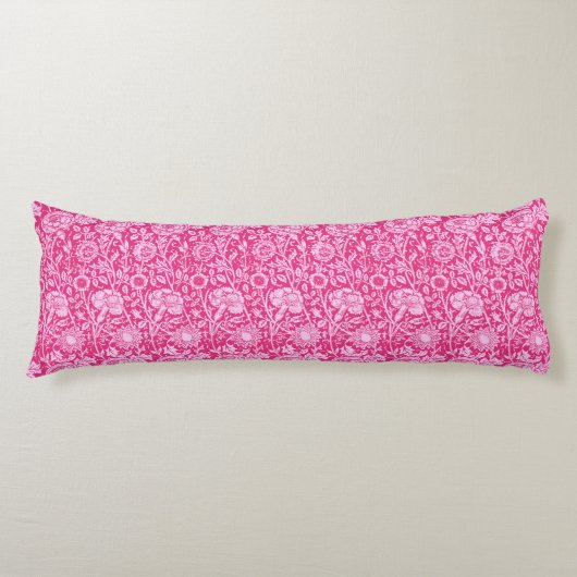 Art Nouveau Carnese Damask, Fuchsia Pink Lichaamskussen (Voorkant)