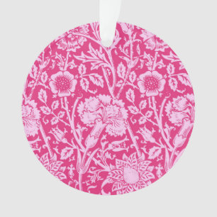 Art Nouveau Carnese Damask, Fuchsia Pink Ornament