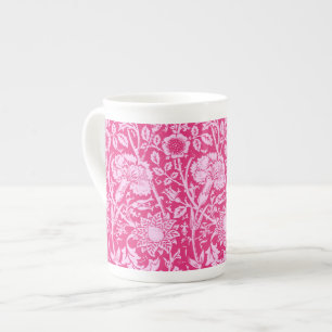 Art Nouveau Carnese Damask, Fuchsia Pink Porselein Kop