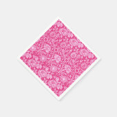 Art Nouveau Carnese Damask, Fuchsia Pink Servet (Hoek)