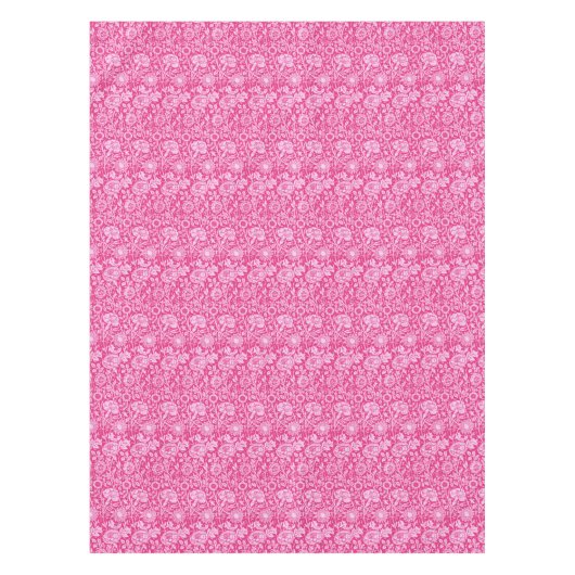 Art Nouveau Carnese Damask, Fuchsia Pink Tafelkleed (Voorkant)