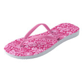 Art Nouveau Carnese Damask, Fuchsia Pink Teenslippers (Schuin)