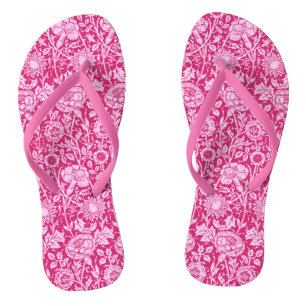 Art Nouveau Carnese Damask, Fuchsia Pink Teenslippers