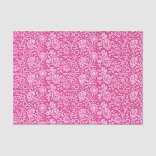 Art Nouveau Carnese Damask, Fuchsia Pink Tissuepapier (Voorkant)