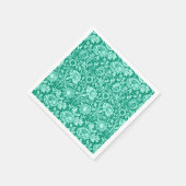 Art Nouveau Carnese Damask, Turquoise Servetten (Hoek)