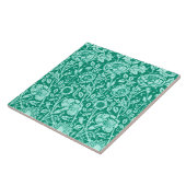 Art Nouveau Carnese Damask, Turquoise Tegeltje (Zijkant)