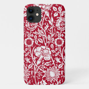 Art Nouveau Carnjnjestoornis Damask, Red en White Case-Mate iPhone Case
