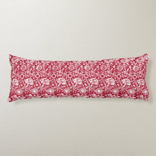 Art Nouveau Carnjnjestoornis Damask, Red en White Lichaamskussen