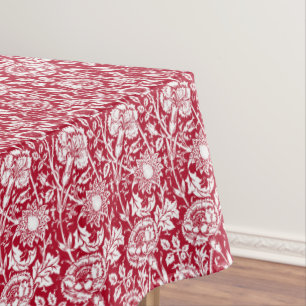 Art Nouveau Carnjnjestoornis Damask, Red en White Tafelkleed