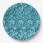 Art Nouveau Carnjnjevast, Indigo en Sky Blue Papieren Bordje (Voorkant)