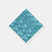 Art Nouveau Carnjnjevast, Indigo en Sky Blue Servet (Hoek)