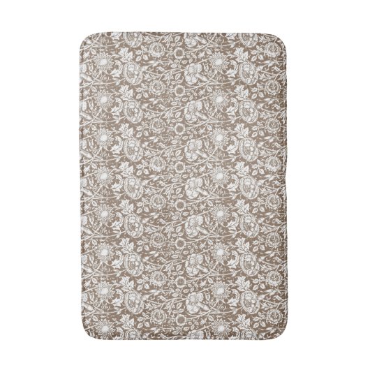 Art Nouveau Carnna Damask, Taupe en White Badmat (Voorkant Verticaal)
