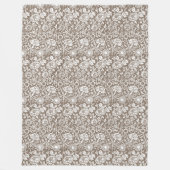 Art Nouveau Carnna Damask, Taupe en White Fleece Deken (Voorkant)