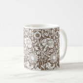 Art Nouveau Carnna Damask, Taupe en White Koffiemok (Voorkant rechts)