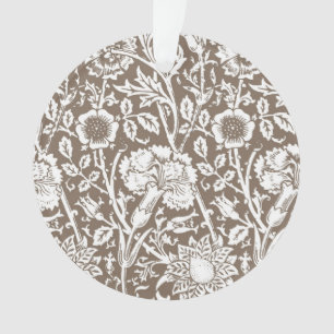 Art Nouveau Carnna Damask, Taupe en White Ornament
