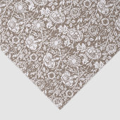 Art Nouveau Carnna Damask, Taupe en White Tissuepapier (Detail)