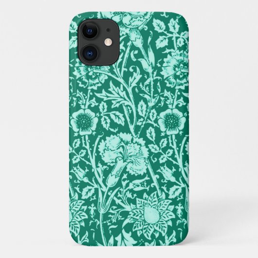 Art Nouveau Carnna Damask, Turquoise en Aqua Case-Mate iPhone Case (Achterkant)