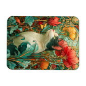 Art Nouveau Cat Magneet (Horizontaal)