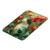 Art Nouveau Cat Magneet (Linkerzijde)
