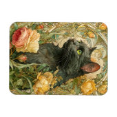Art Nouveau Cat Magneet (Horizontaal)