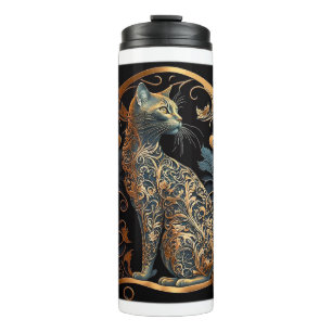 Art Nouveau Cat Thermal Tumbler Thermosbeker