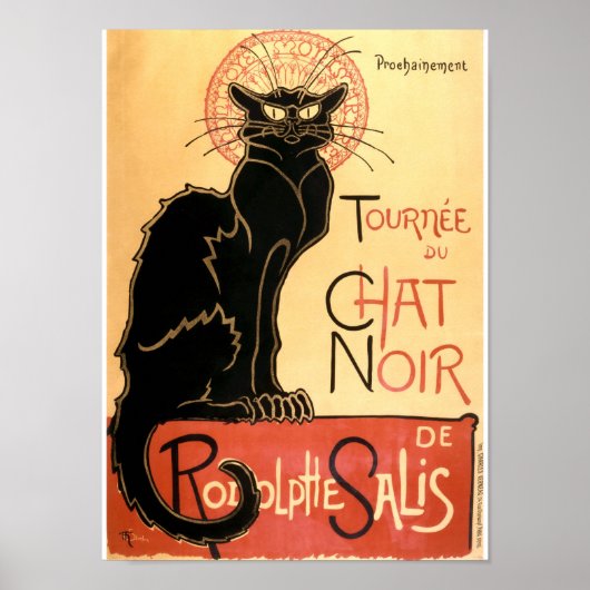  Art Nouveau Cat van Théophile Steinlen Poster (Voorkant)