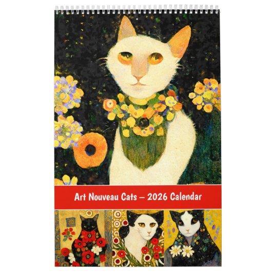Art Nouveau Cats – 2026 Calendar Kalender (Hoes)